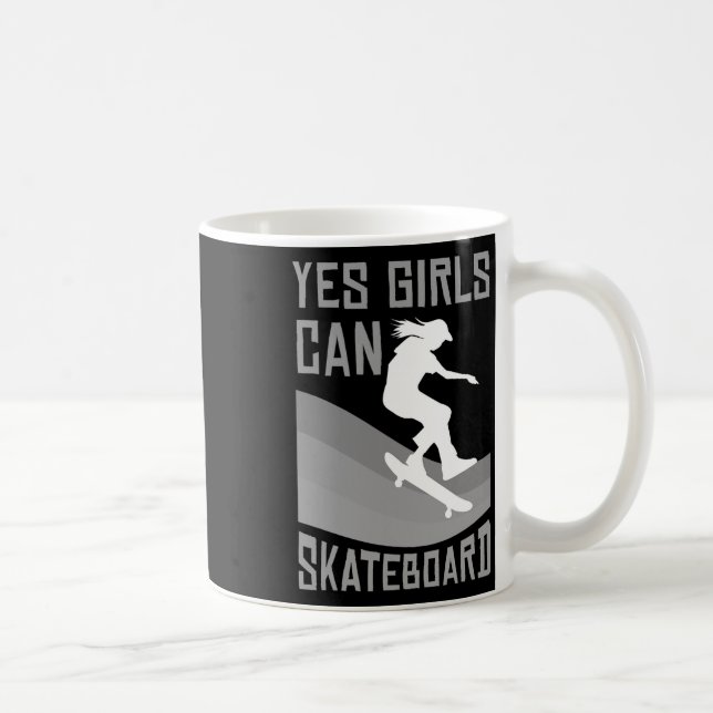Caneca De Café Presente Divertido De Skate Para Meninas Crianças  (Direita)