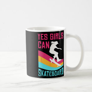 Caneca De Café Presente Divertido De Skate Para Meninas Crianças