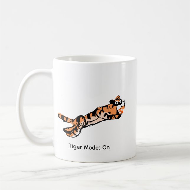 Caneca De Café Presente Divertido de Tigre Saltitante (Esquerda)