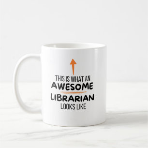 Caneca De Café Presente Divertido para Bibliotecário Escolar na B