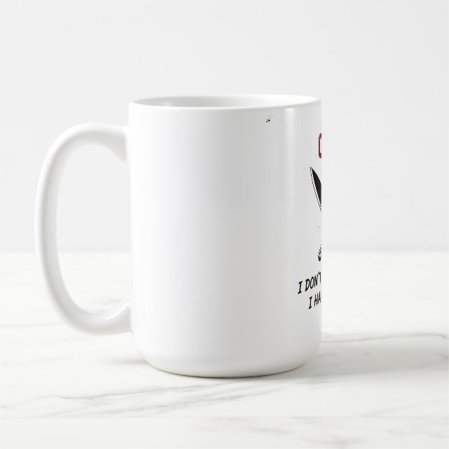 Caneca De Café Presente Divertido para Chef — Não Tenho Mau Tempe (Esquerda)