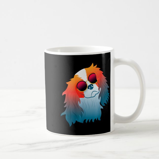 Caneca De Café Presente Divertido para Mãe de Cachorro Cavalier K (Direita)