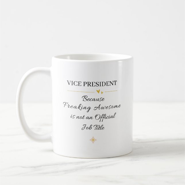 Caneca De Café Presente Divertido para Vice-Presidente (Esquerda)