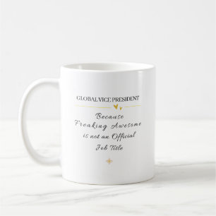 Caneca De Café Presente Divertido para Vice-Presidente Global