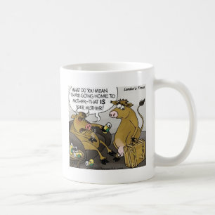 Caneca De Café Presente Divórcio Vaca Touro Engraçado Cartoon & C
