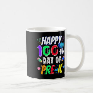 Caneca De Café Presente do 100º Dia de Escola 100 Dias de Pré-k T