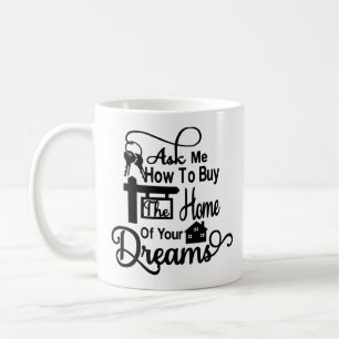 Caneca De Café Presente do Agente Imobiliário Funny House Broker 
