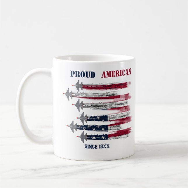 Caneca De Café Presente do Dia da Independência dos EUA 4 de Julh (Esquerda)