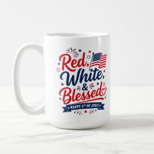 Caneca De Café Presente do Dia da Independência Orgulho Americano