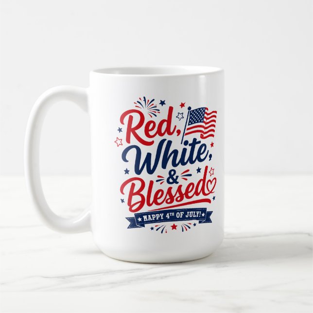 Caneca De Café Presente do Dia da Independência Orgulho Americano (Esquerda)