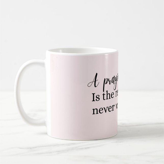 Caneca De Café Presente do dia das mães cristã citação de fé mãe (Esquerda)