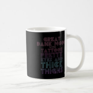 Caneca De Café Presente do Dia das Mães Great Dane Mãe Tatuagens