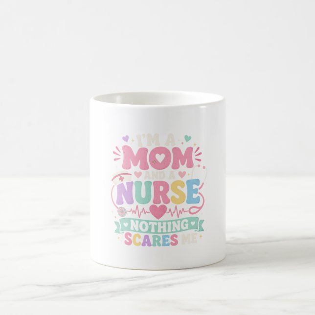 Caneca De Café Presente do Dia das Mães para a Mamãe Enfermeira F (Centro)