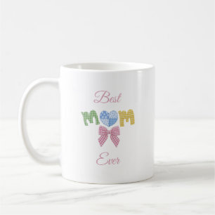 Caneca De Café Presente do Dia das Mães Patchwork Mamãe Personali