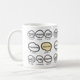 Caneca De Café Presente do Dia das Mães Tipografia Mãe Escrita à 