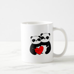 Caneca De Café Presente do Dia dos Namorados do Panda Fofo Casal 