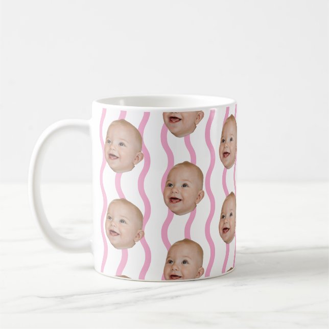 Caneca De Café Presente do Dia dos Pais com Rosto de Bebê Persona (Esquerda)