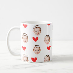 Caneca De Café Presente do Dia dos Pais com rosto de bebê persona