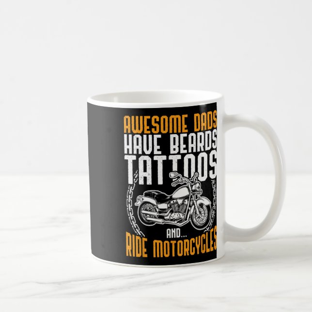 Caneca De Café Presente do Dia dos Pais de Motocicleta Pai Tatuag (Direita)