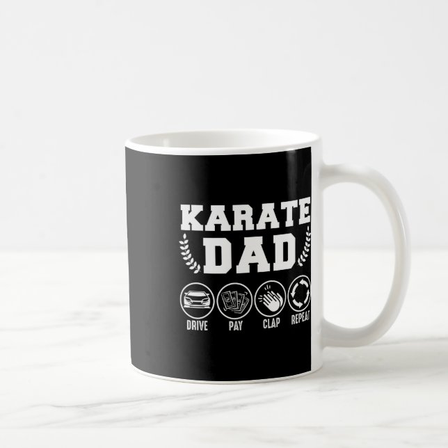 Caneca De Café Presente do Dia dos Pais Karate Pai Dirige Paga Ba (Direita)