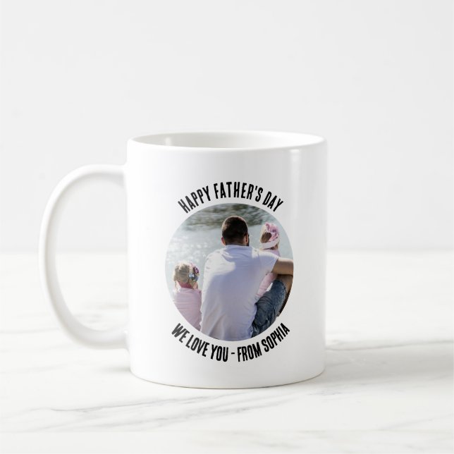 Caneca De Café Presente do Dia dos Pais para Ele, Foto Personaliz (Esquerda)