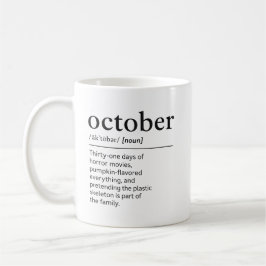 Caneca De Café Presente do Dicionário de Halloween Engraçado de O