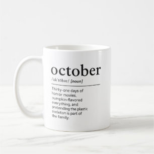 Caneca De Café Presente do Dicionário de Halloween Engraçado de O