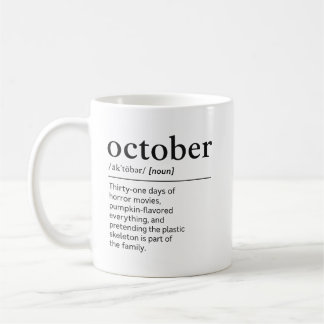 Caneca De Café Presente do Dicionário de Halloween Engraçado de O