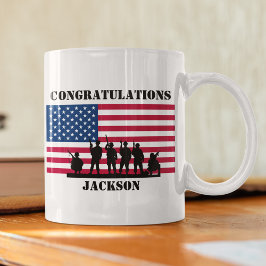 Caneca De Café Presente do Exército Personalizado Americano
