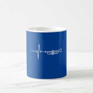 Caneca De Café Presente do jogador de trompete com pulsação de tr