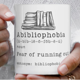 Caneca De Café Presente do livro de abibliofobia