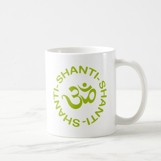 Caneca De Café Presente do OM Shanti Shanti Shanti (Direita)