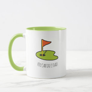Caneca de Café Presente do Papai com Golfe