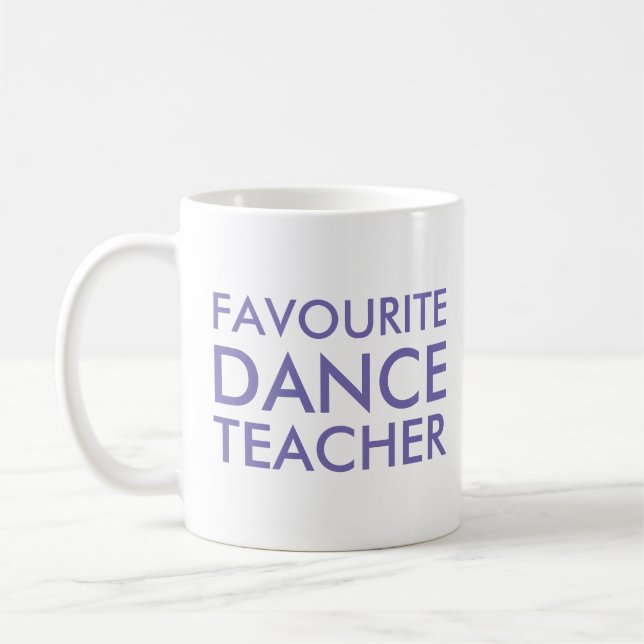 Caneca De Café Presente do Professor de Dança Favorito (Esquerda)