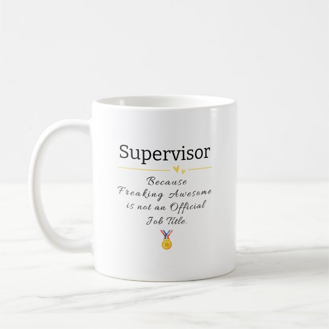Caneca De Café Presente do Supervisor - Cotação de Apreciação de  (Esquerda)
