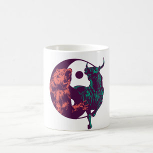 Caneca De Café Presente dos Day Traders Touro e Urso