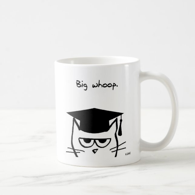 Caneca De Café Presente engraçado da graduação - o gato não é (Direita)