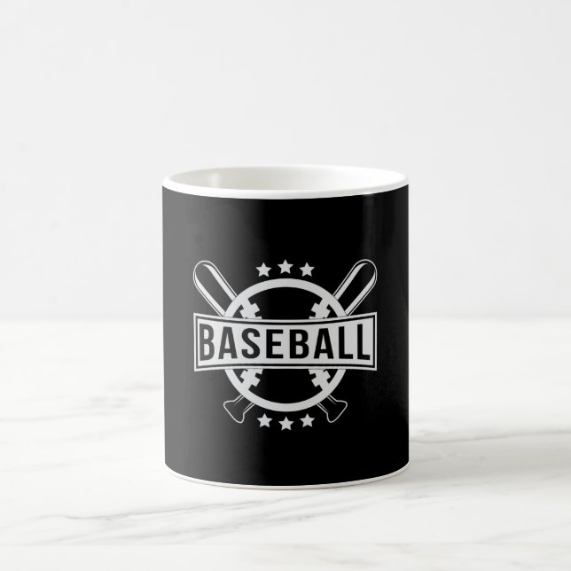 Caneca De Café Presente Engraçado de Bat Pitcher com Baseball Spo (Centro)