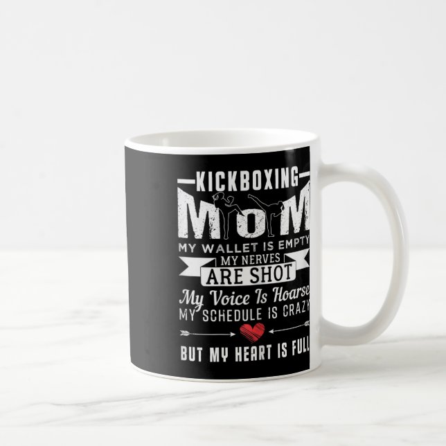 Caneca De Café Presente engraçado de citações de kickboxing femin (Direita)