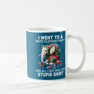 Caneca De Café Presente Engraçado de Elefante Branco Envolto em P