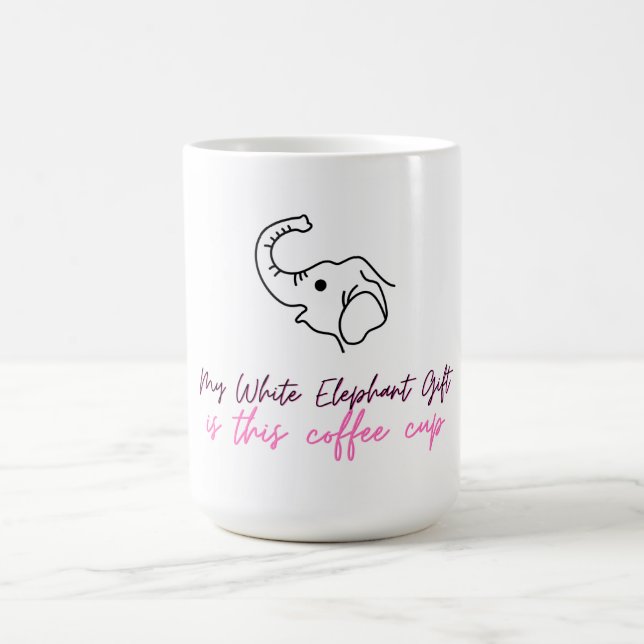 Caneca De Café Presente Engraçado de Elefante Branco - Taça do Ca (Centro)