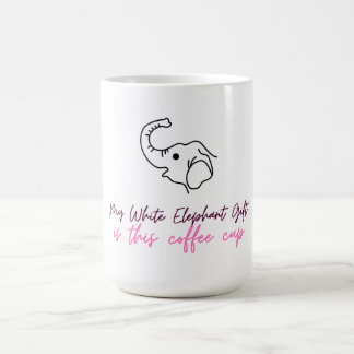 Caneca De Café Presente Engraçado de Elefante Branco - Taça do Ca