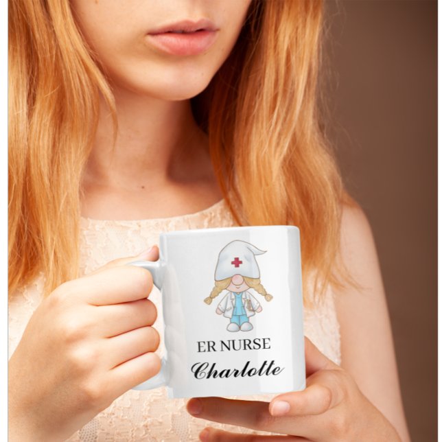 Caneca De Café Presente engraçado de Enfermeira de Sala de Emergê (Criador carregado)