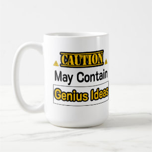 Caneca De Café Presente Engraçado de Escritório Gênio de Ideias c