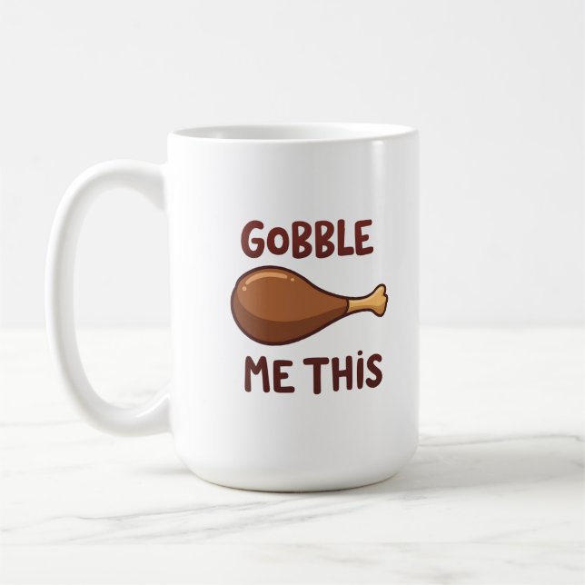 Caneca De Café Presente engraçado de peru de Ação de Graças (Esquerda)