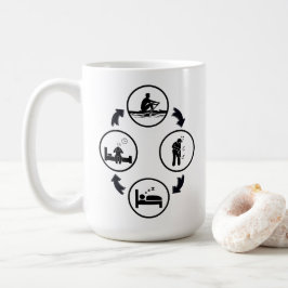Caneca De Café Presente engraçado de remar, o ciclo de remar