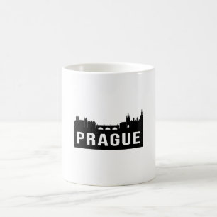 Caneca De Café Presente Engraçado na Viagem de Skyline em Praga