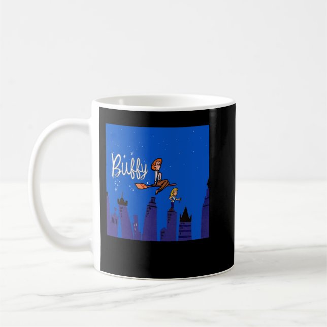 Caneca De Café Presente Engraçado Para A Imagem Retroativa Buffy (Esquerda)