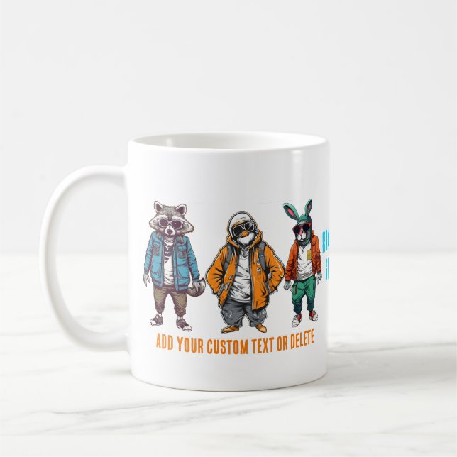 Caneca De Café Presente engraçado para amante de moda animal (Esquerda)