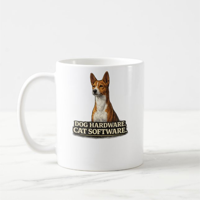Caneca De Café Presente Engraçado para Dono de Basenji (Esquerda)